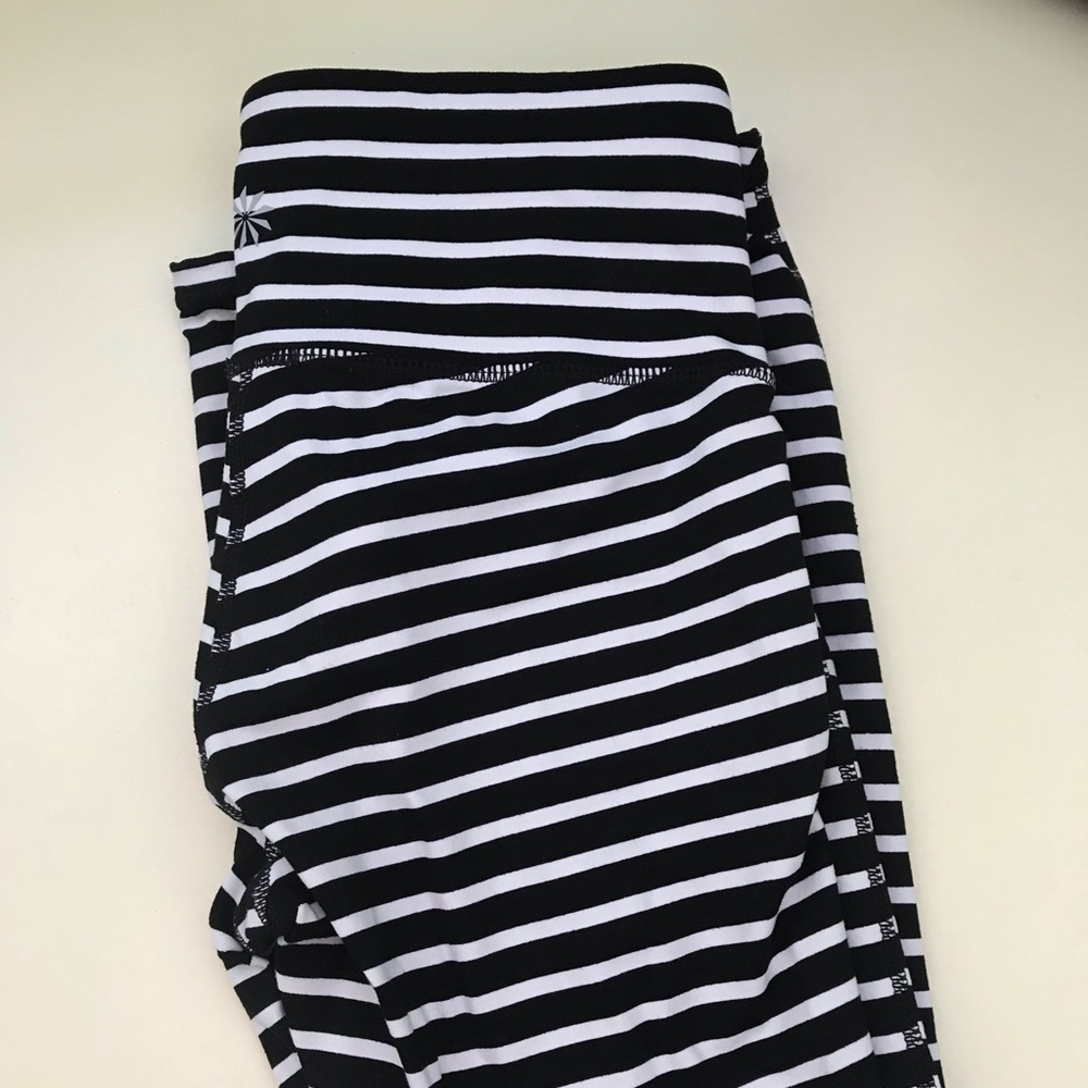 Athleta Striped Chaturanga Capris